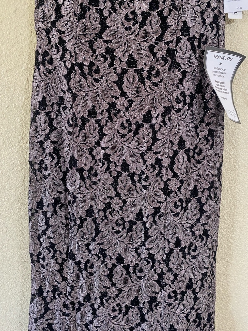 NWT Nightway Sleeveless Keyhole Halter Neck Glitter Lace Gown Size 8 - Picture 6 of 16
